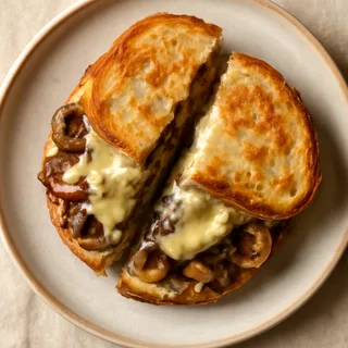 Mushroom And Swiss Melts On Sourdough