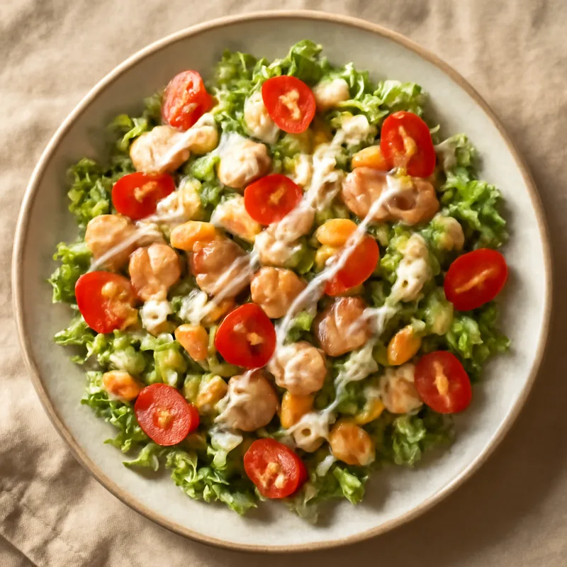 Ranch Chicken Chopped Salad With Cheddar And Tomato