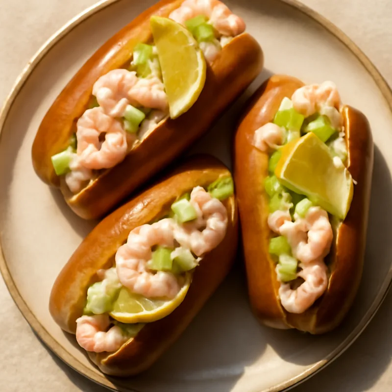Shrimp Salad Rolls With Lemon And Celery