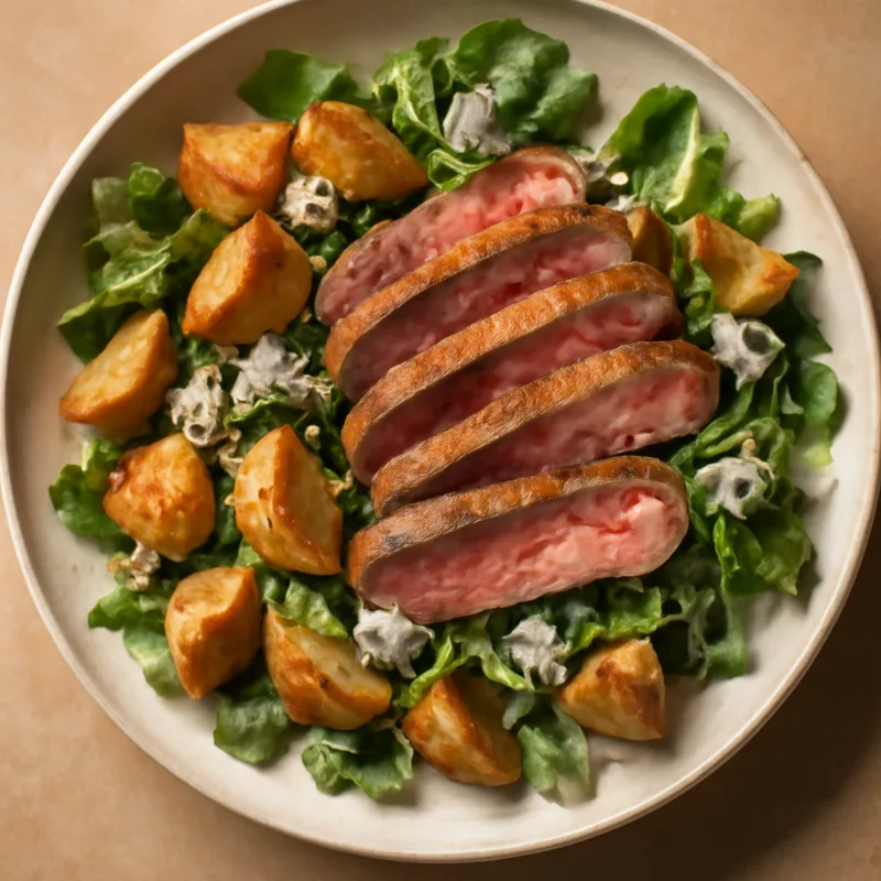 Sirloin And Roasted Potato Salad With Blue Cheese